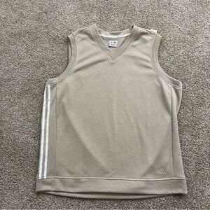 Vintage Adidas Three Stripe Golf Sweater Vest Men's L